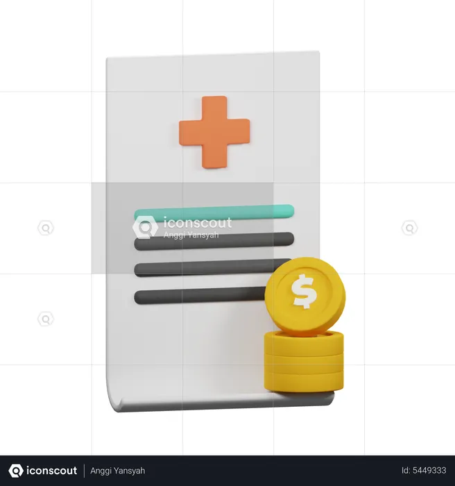 Facture médicale  3D Icon