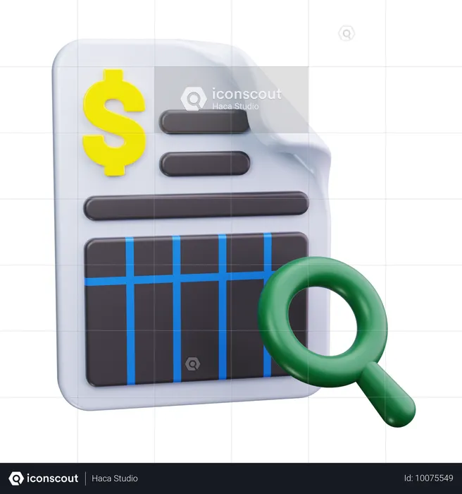 Reçu de facture  3D Icon