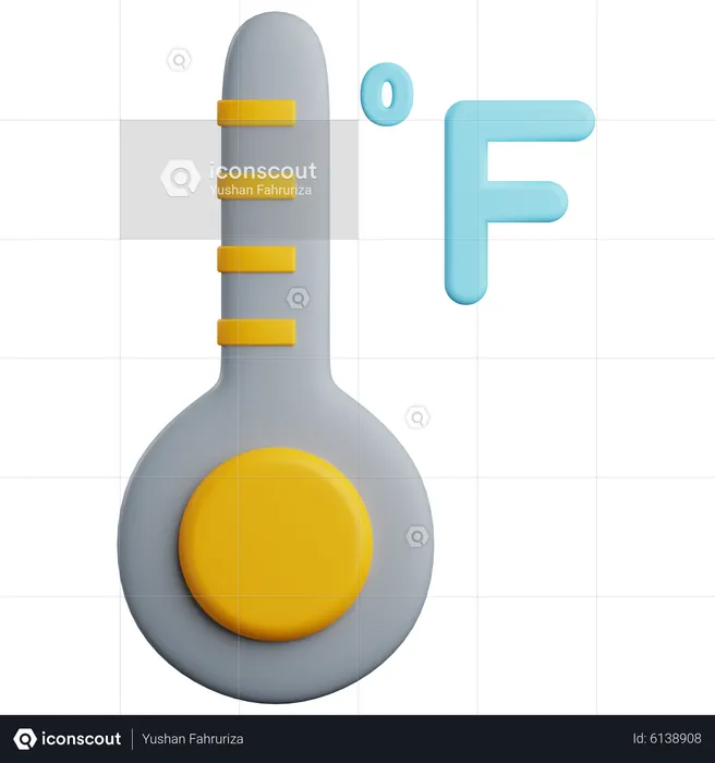 Fahrenheit Thermometer  3D Icon