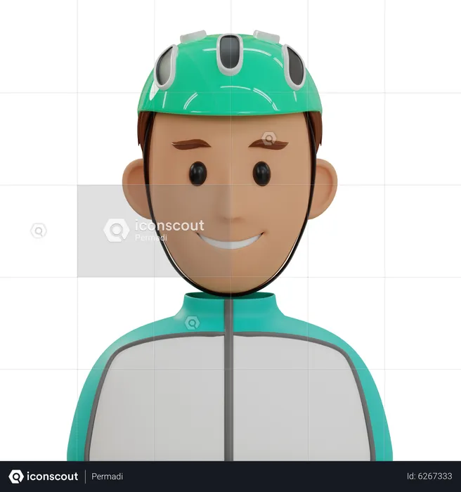 Fahrradspieler  3D Icon