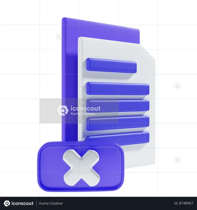 Failed file  3D Icon
