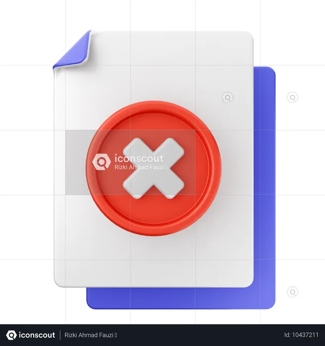 Failed File  3D Icon