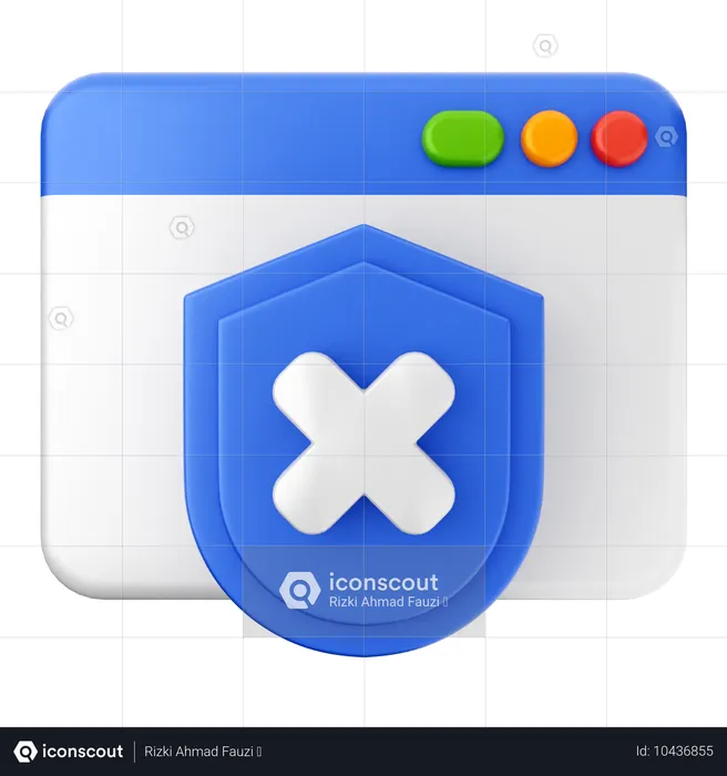Failed Protection Website  3D Icon