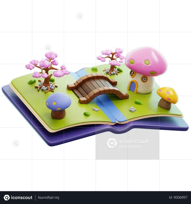 Fairytale Story Book  3D Icon