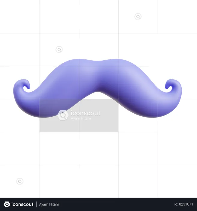 Fake Mustache  3D Icon