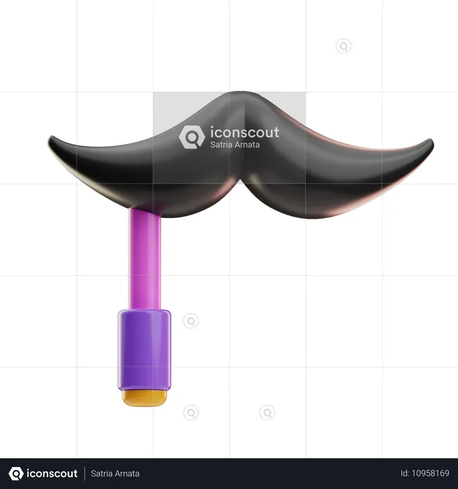 Fake Mustache  3D Icon