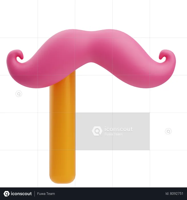 Fake Mustache  3D Icon