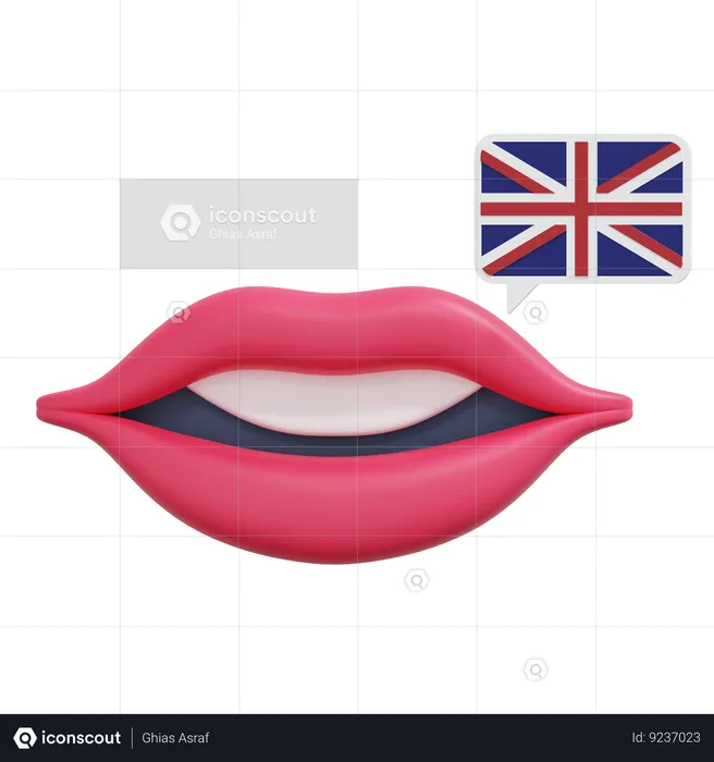 Falante de inglês  3D Icon