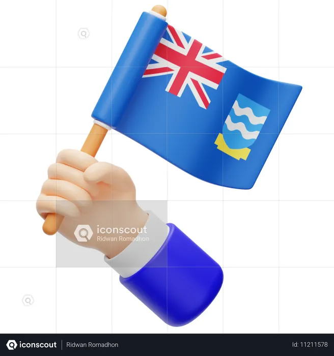 Falkland Islands Flag Flag 3D Icon