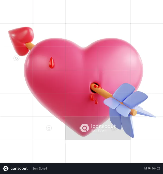 Fall in Love  3D Icon