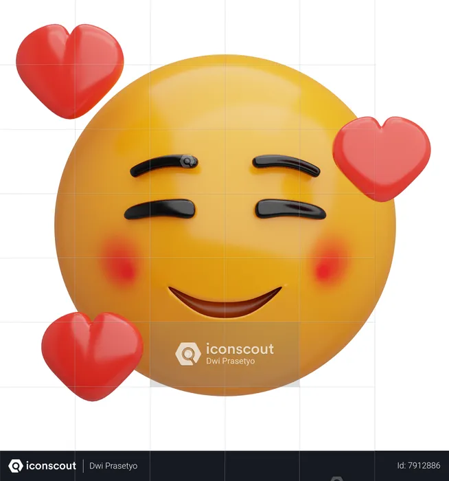 Falling In Love Emoji 3D Icon