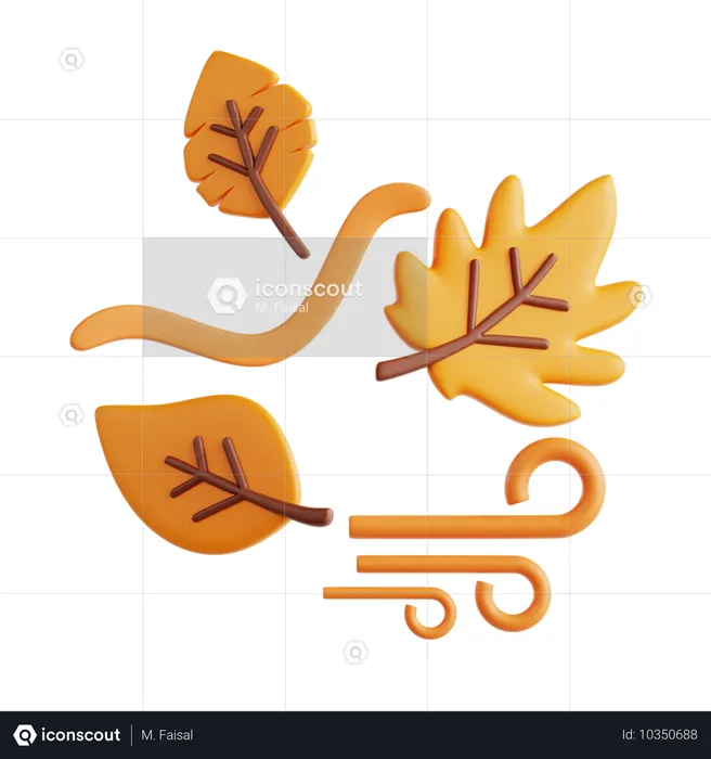 Falling Leaves  3D Icon