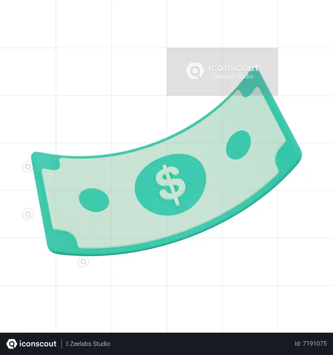 Falling Money  3D Icon