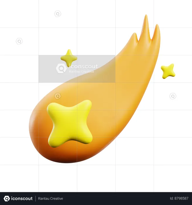Falling Star  3D Icon