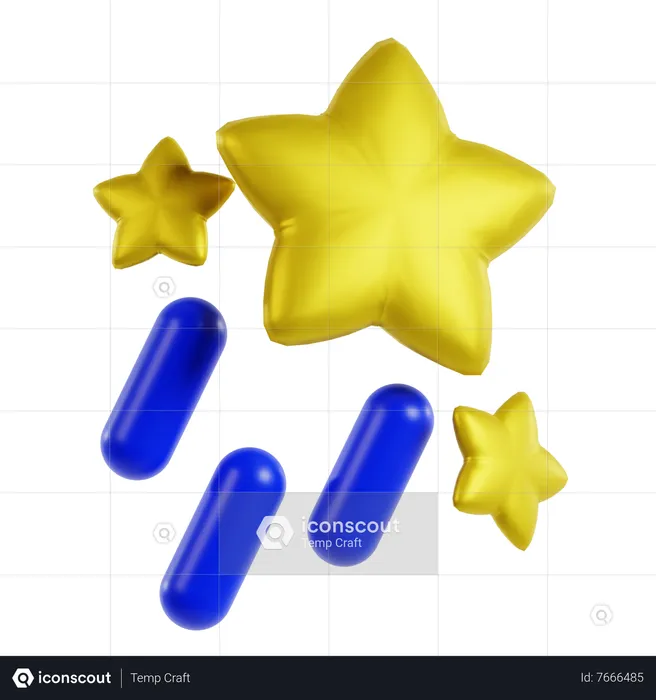 Falling Star  3D Icon