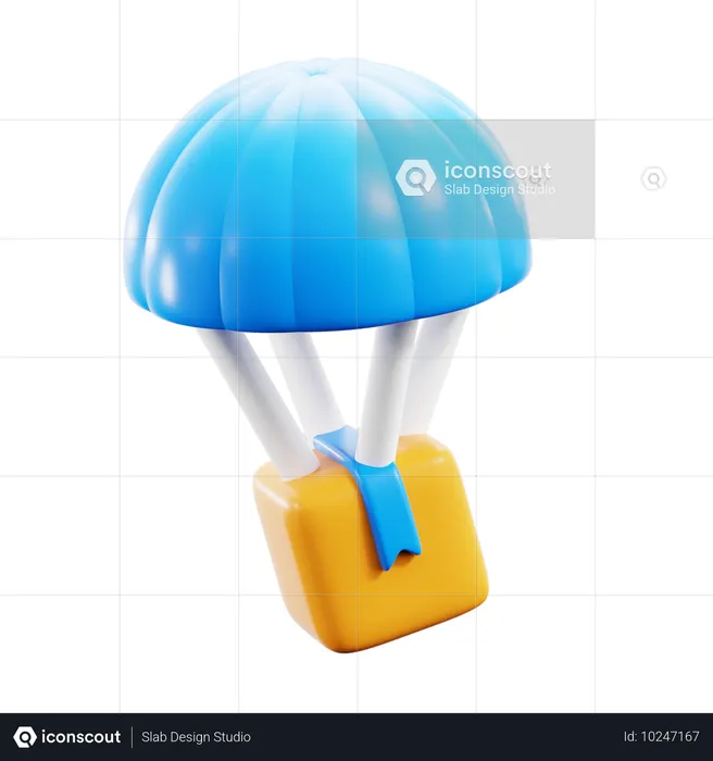 Fallschirmlieferung  3D Icon