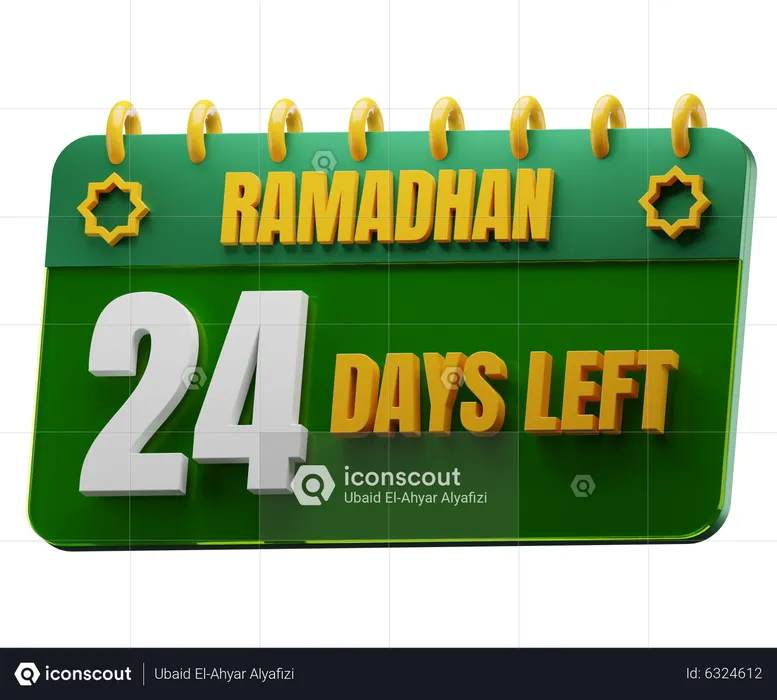 Faltam 24 dias para o Ramadã  3D Icon