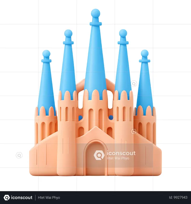 Sagrada Familia  3D Icon