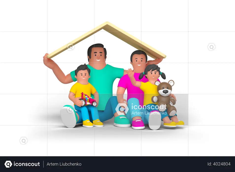 Family  3D Illustration