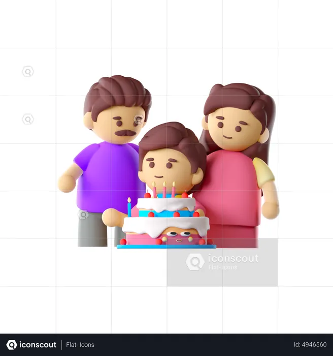 Family Celebration  3D Icon
