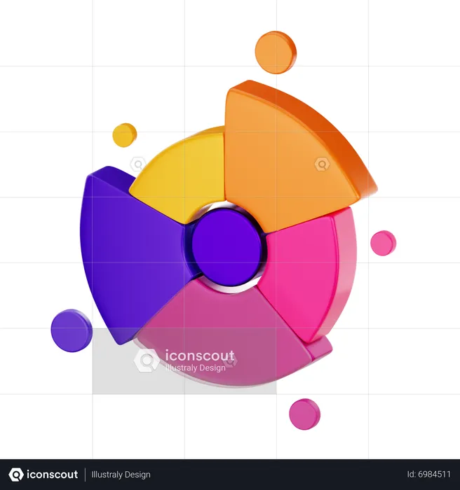 Fan Chart  3D Icon