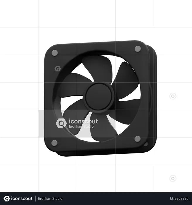 Fan PC  3D Icon