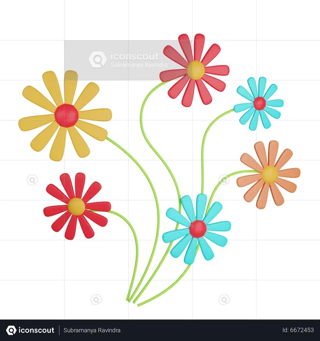 Fancy Flower  3D Icon