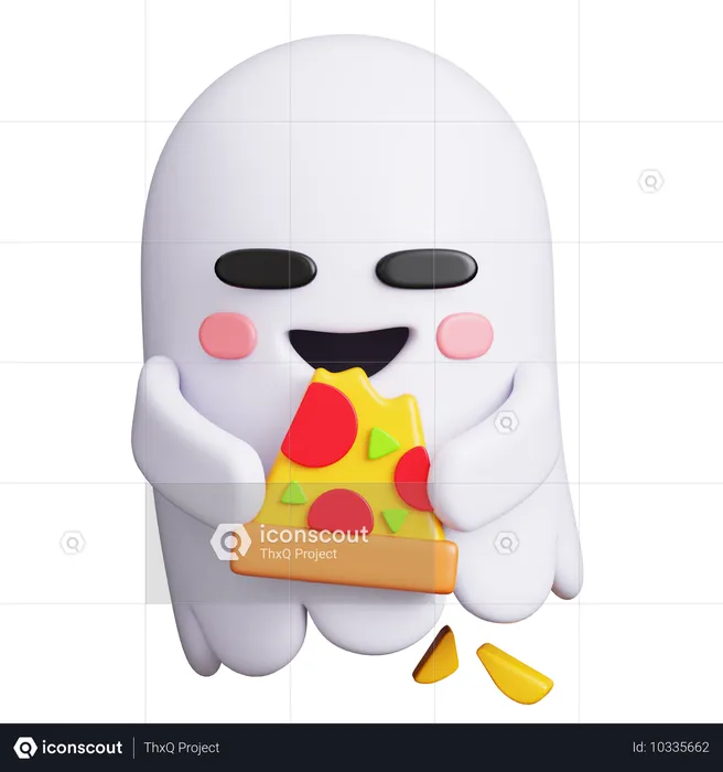 Fantasma come pizza  3D Icon