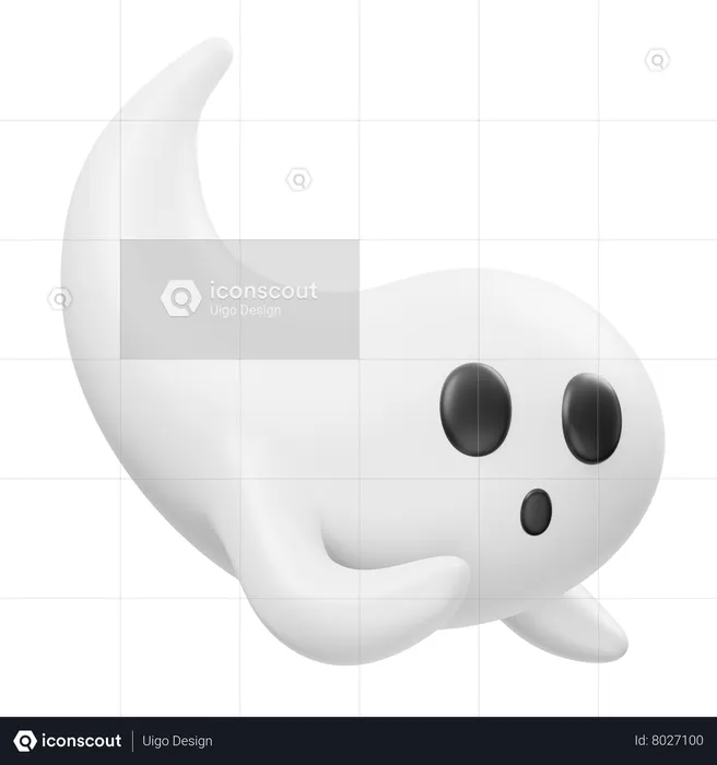 Fantasma confuso  3D Icon