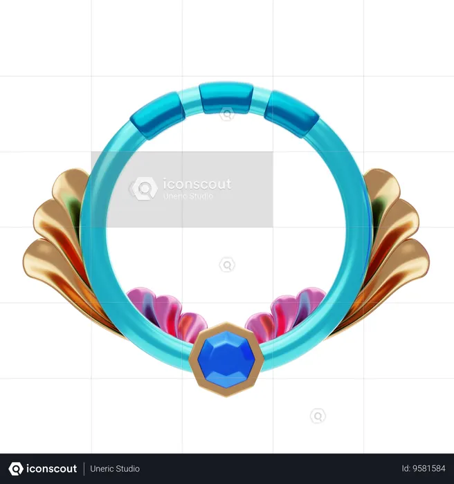 Fantasy Frame With Luxurious Shape  3D Icon
