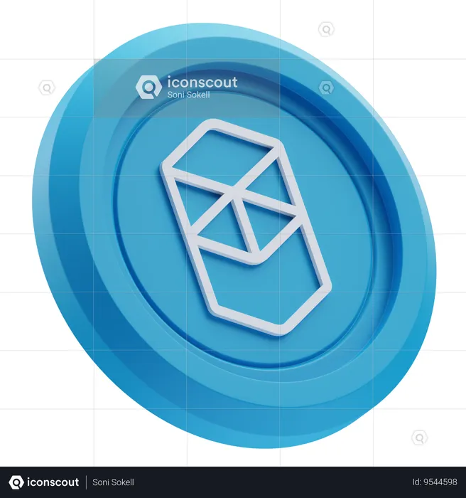 Criptomoneda Fantom  3D Icon