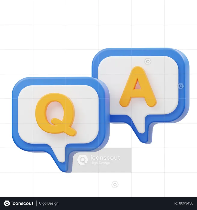 FAQ  3D Icon