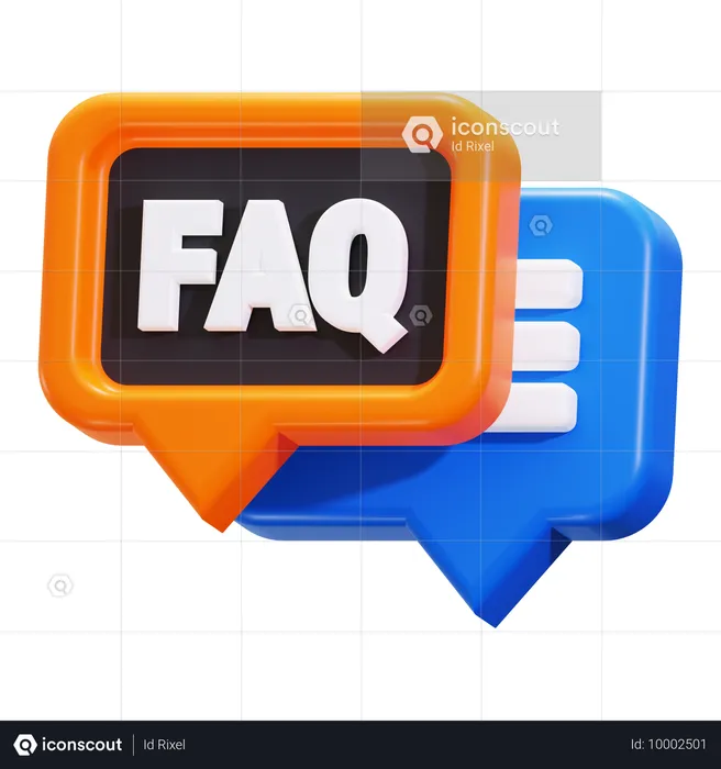 FAQ  3D Icon