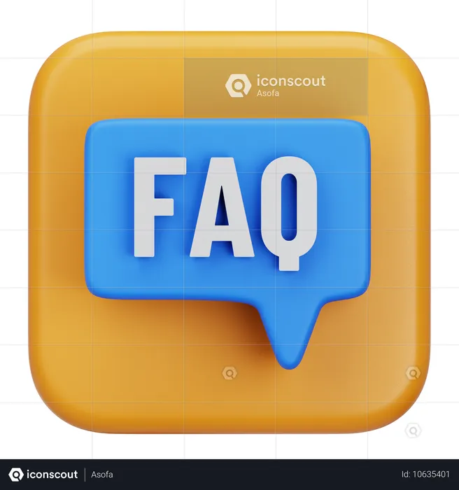 FAQ  3D Icon