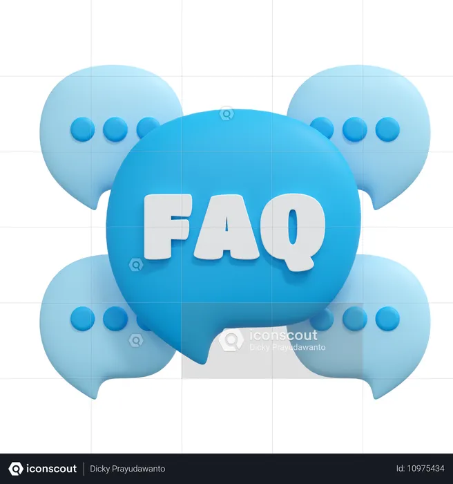 FAQ  3D Icon