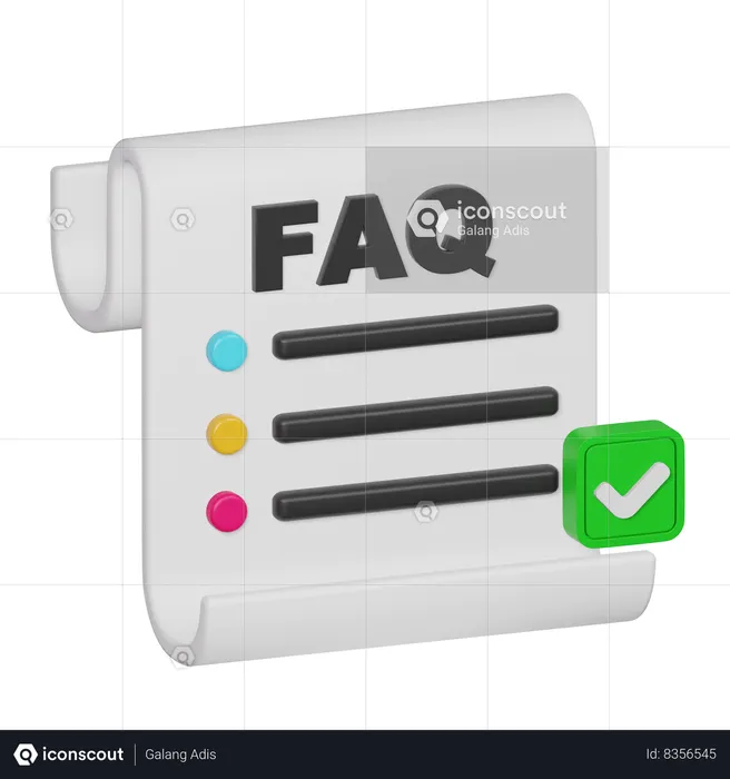 FAQ  3D Icon