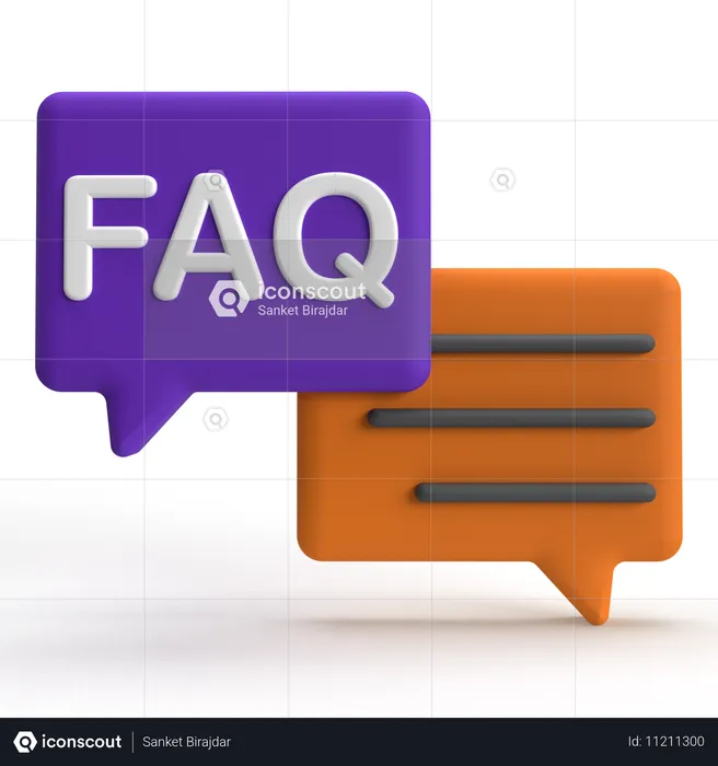 FAQ  3D Icon