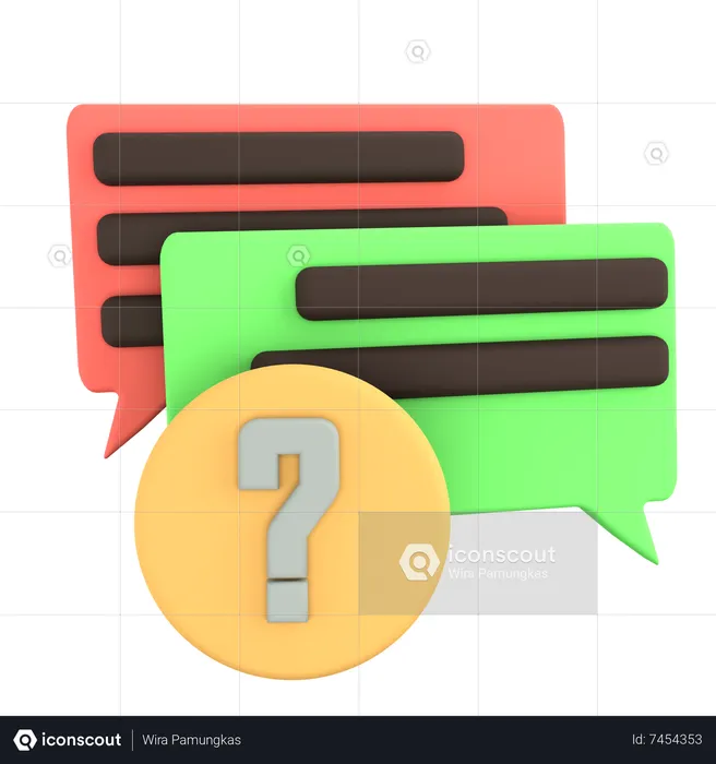 FAQ  3D Icon