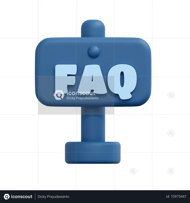 Faq board  3D Icon