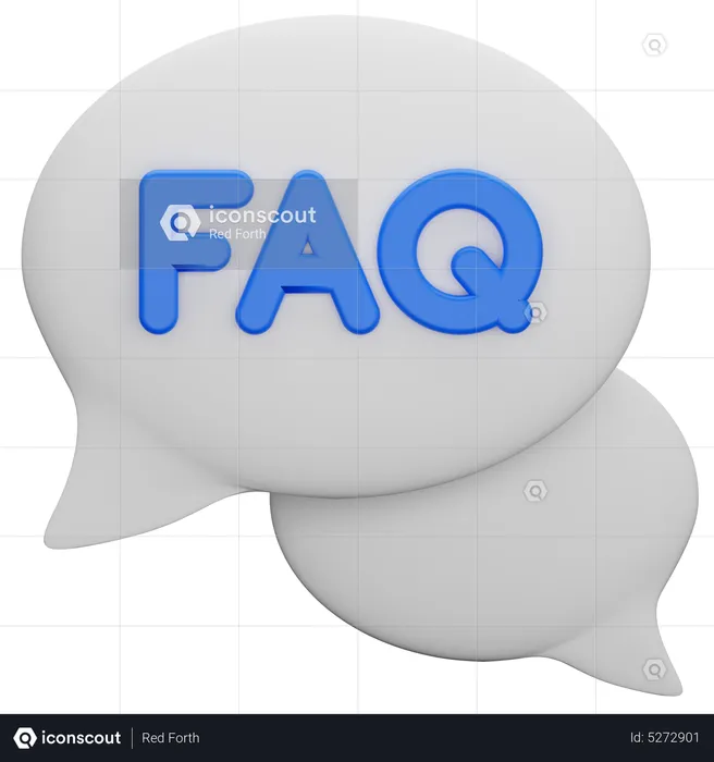 FAQ Bubble Chat  3D Icon