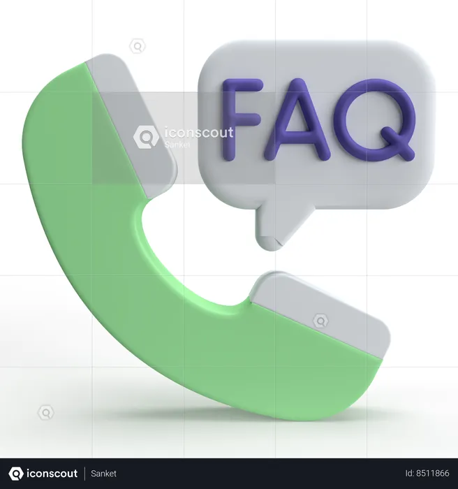 FAQ Call  3D Icon