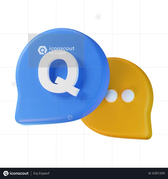 Faq Chat  3D Icon