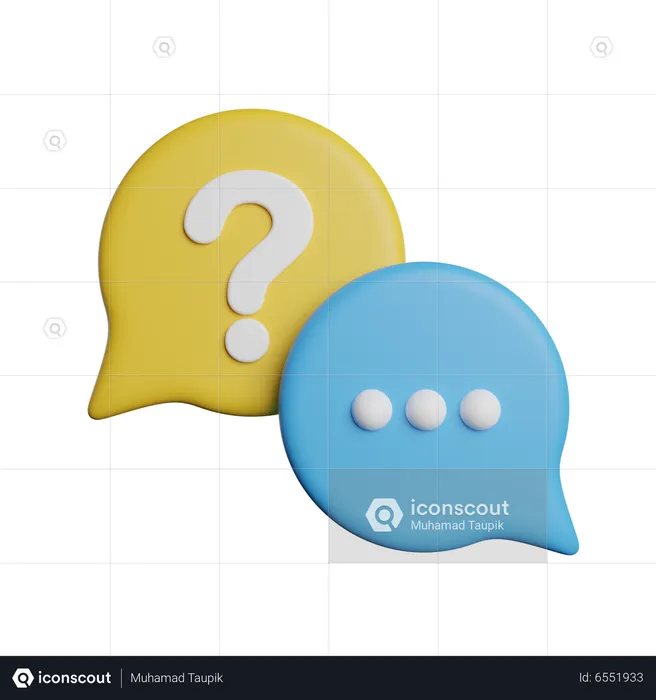 Faq Chat  3D Icon