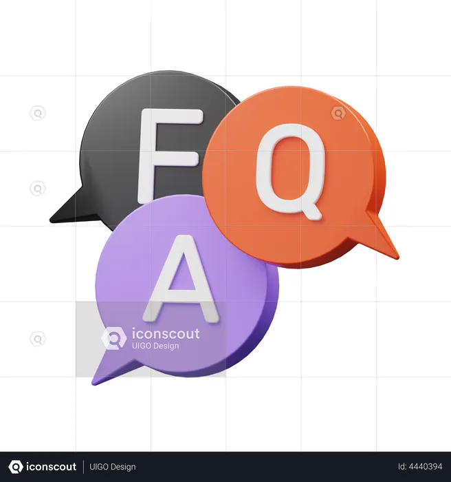 Faq Chat  3D Illustration