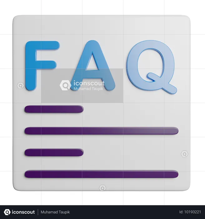 Faq File  3D Icon