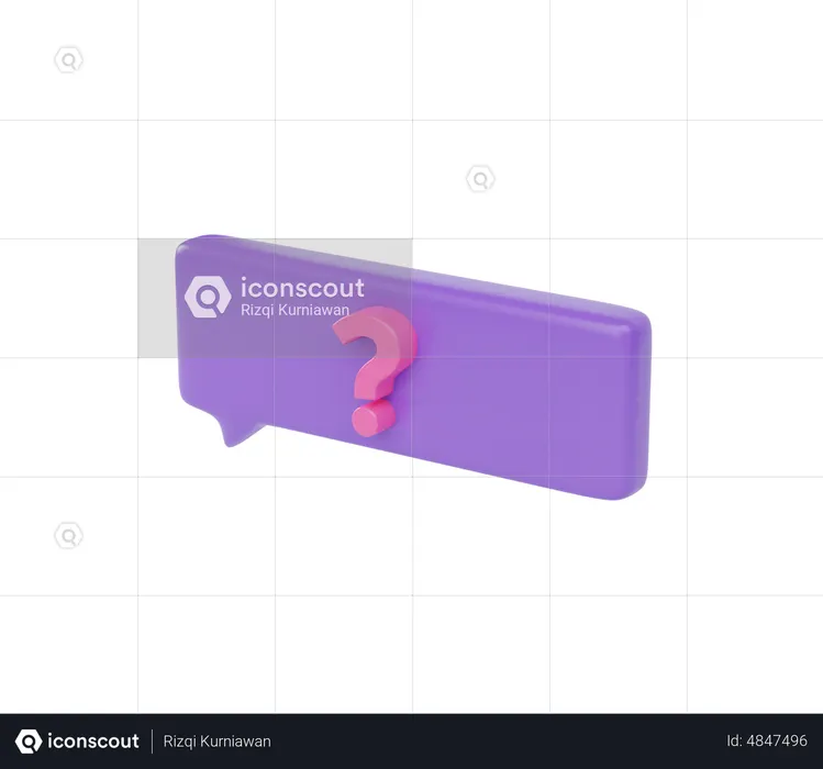 Faq Message Bubble  3D Icon