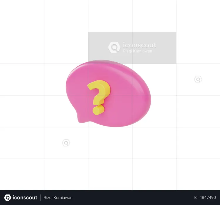 Faq Message Bubble  3D Icon