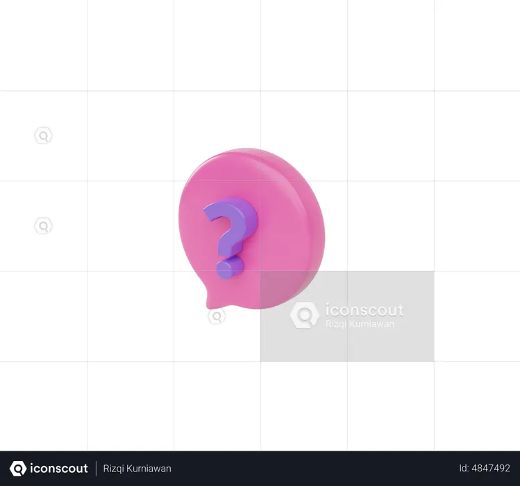 Faq Message Bubble  3D Icon