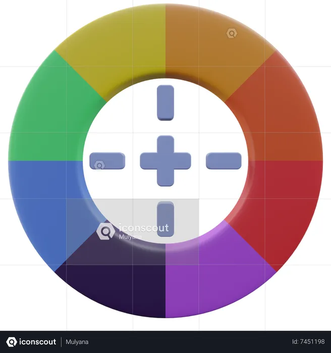 Farbeinstellung  3D Icon