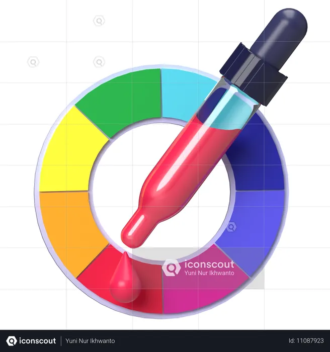 Muster mit Pipette  3D Icon